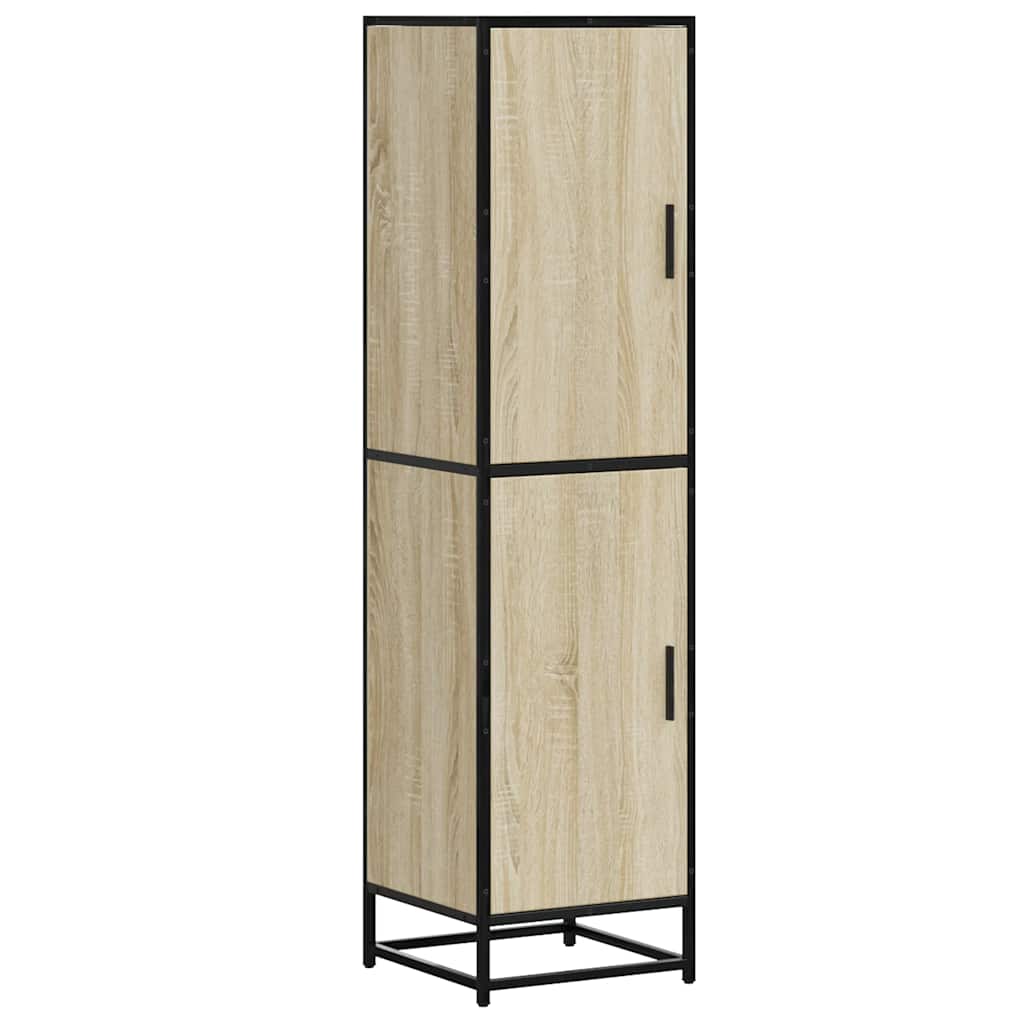 Skab 35,5x35x139 cm konstrueret træ og metal - sonoma-eg, 1 - number 2.