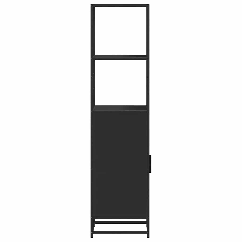 Skab 35,5x35x139 cm konstrueret træ og metal - sort, 1 - number 6.