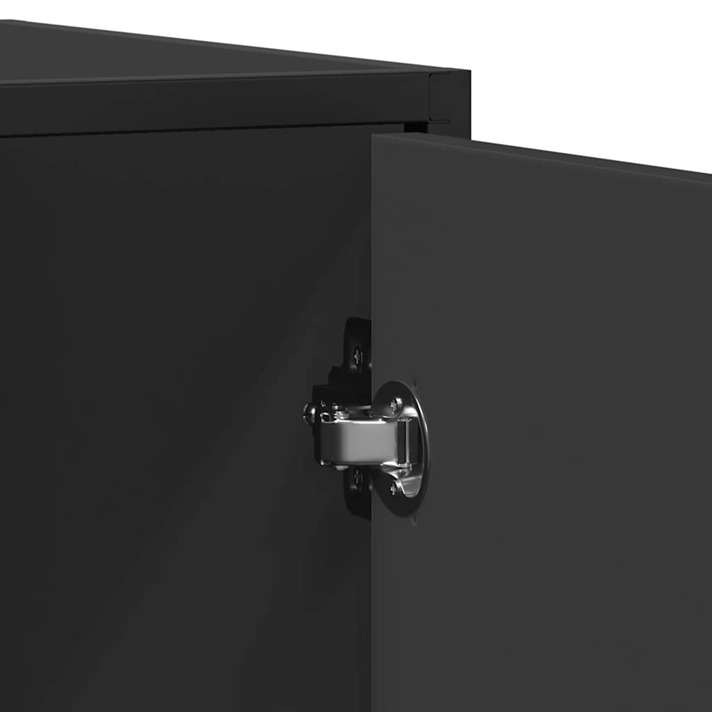 Skænk 92x35x76 cm konstrueret træ - sort, 1 - number 7.