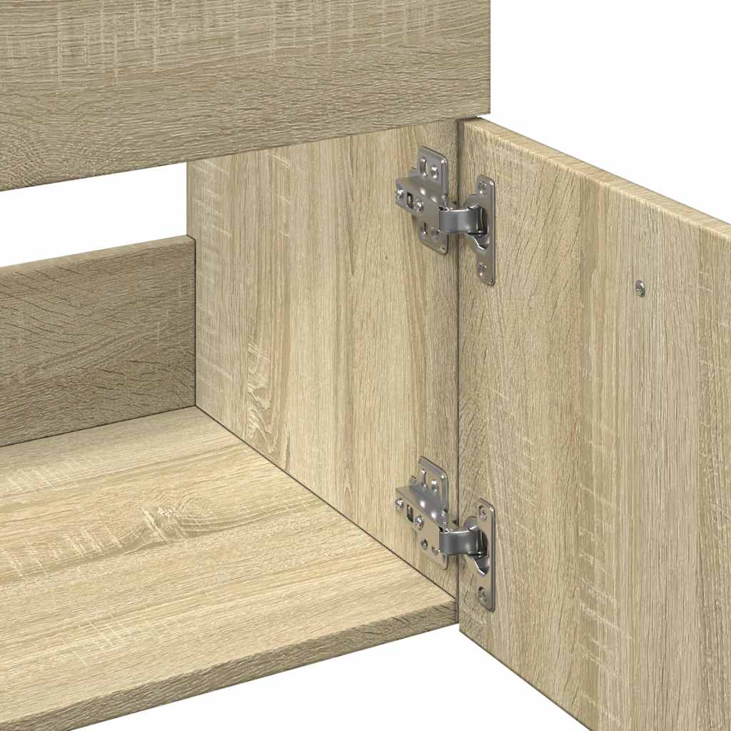 Baderomsmøbelsett 2 deler konstruert tre sonoma eik - number 9.