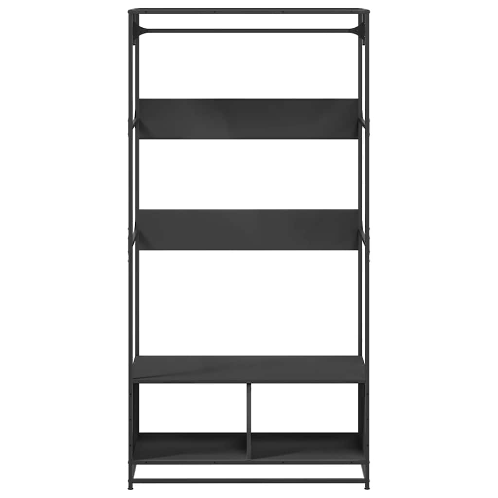 Klædeskab 90x50x180 cm konstrueret træ - sort, 1, x - number 4.