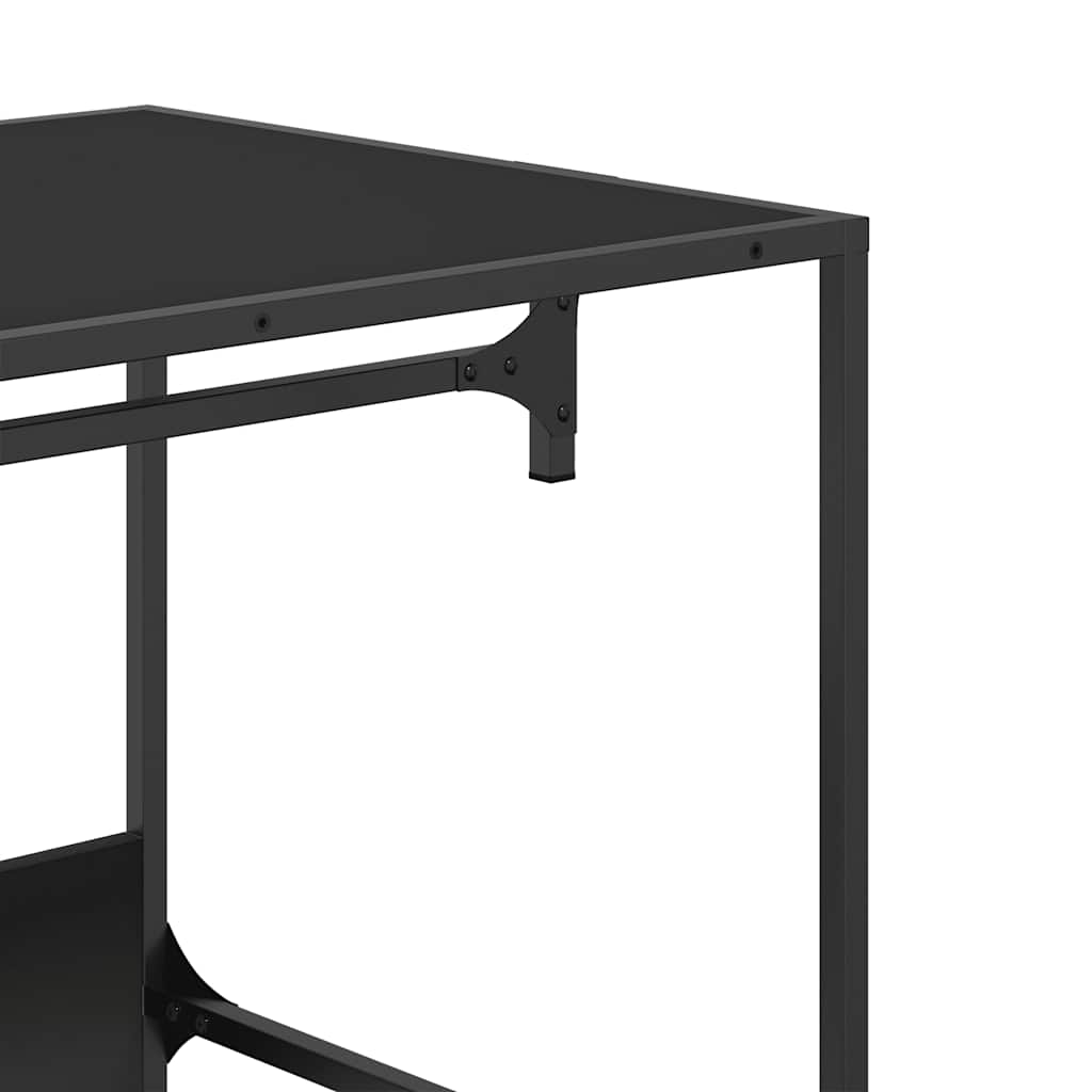 Klædeskab 90x50x180 cm konstrueret træ - sort, 1, x - number 7.