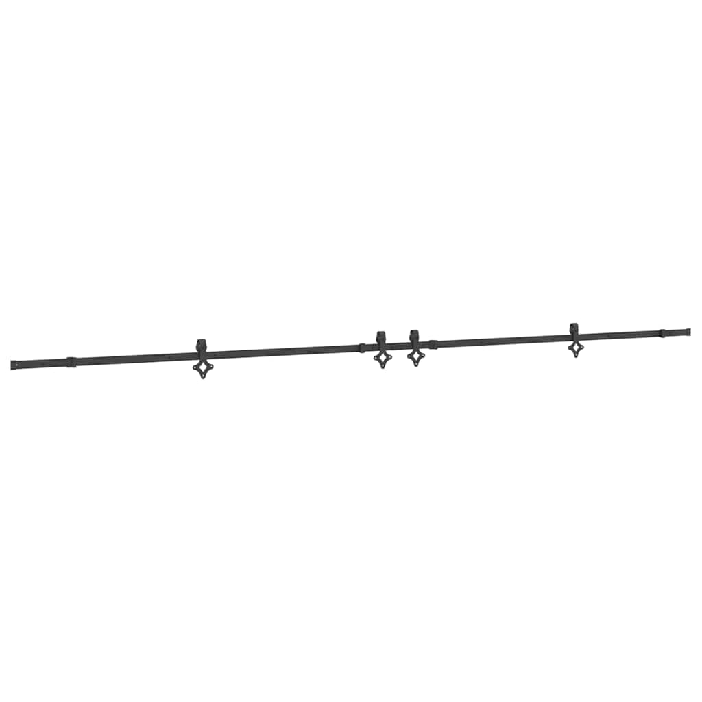 Skinnesæt til skydedør 427 cm stål sort - 213.5 cm, 1 - number 2.
