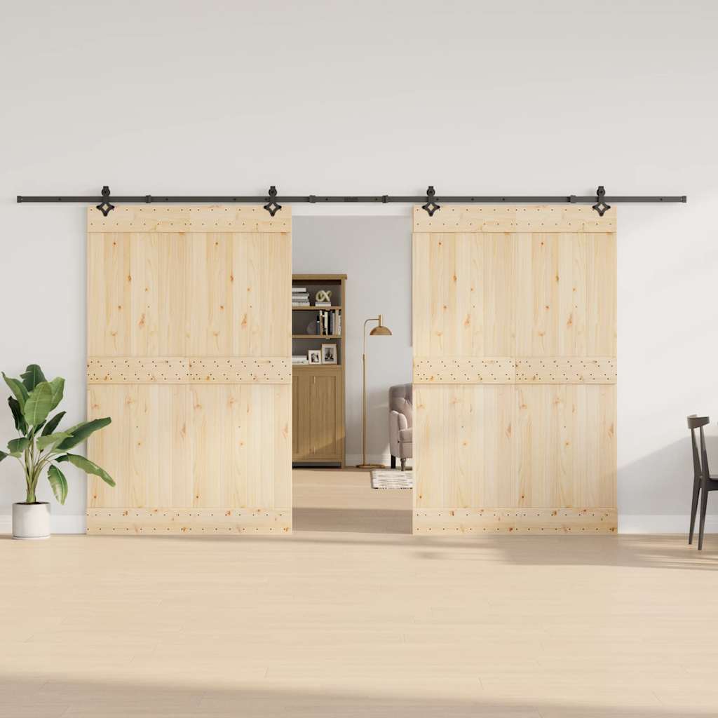 Skinnesæt til skydedør 427 cm stål sort - 213.5 cm, 1 - number 3.