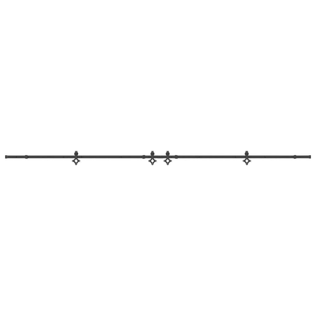 Skinnesæt til skydedør 427 cm stål sort - 213.5 cm, 1 - number 4.