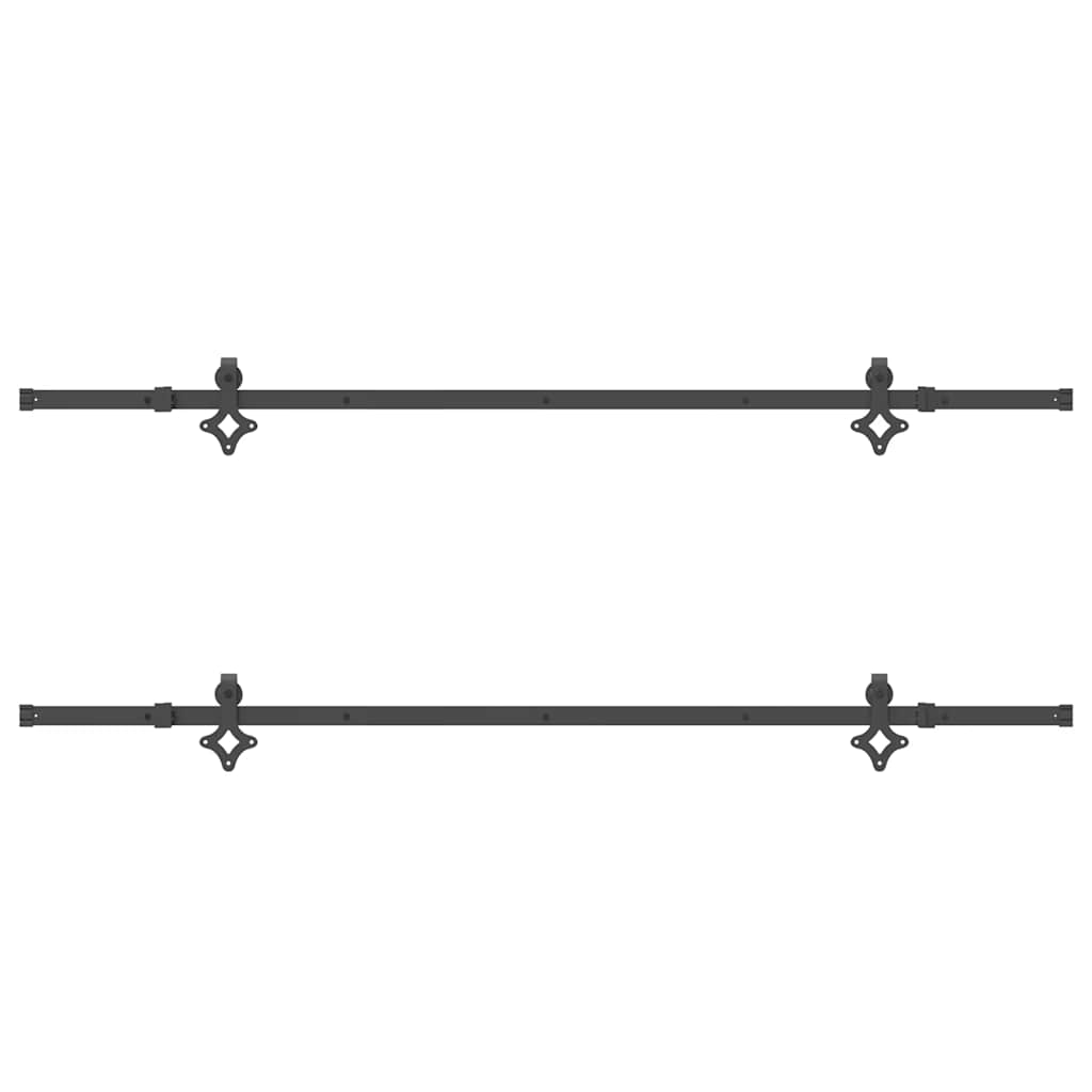 Skinnesæt til skydedør 427 cm stål sort - 213.5 cm, 1 - number 6.
