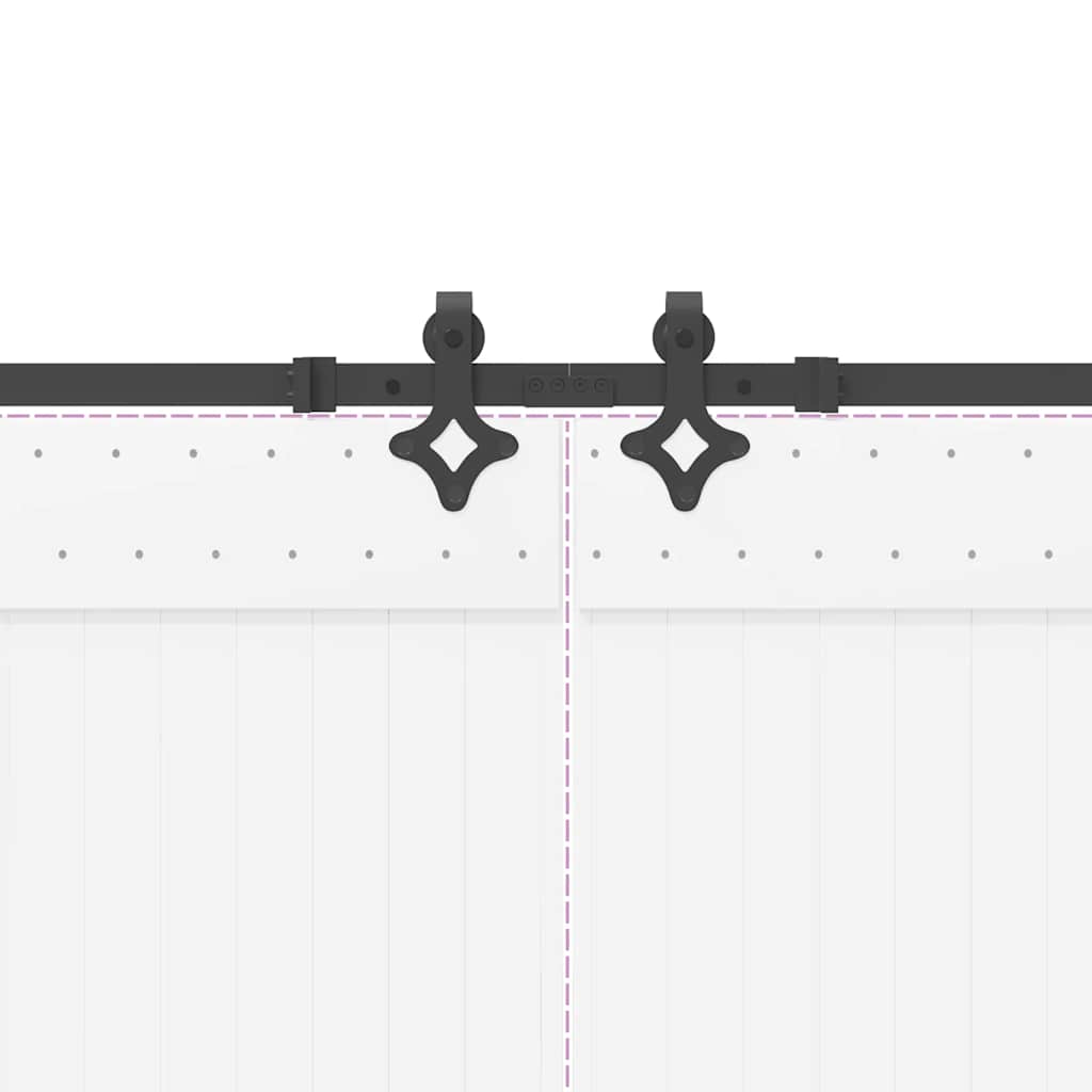 Skinnesæt til skydedør 427 cm stål sort - 213.5 cm, 1 - number 9.