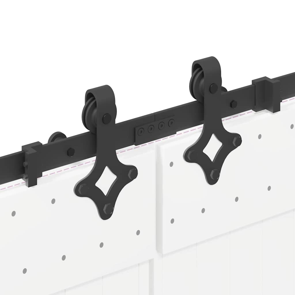 Skinnesæt til skydedør 427 cm stål sort - 213.5 cm, 1 - number 10.
