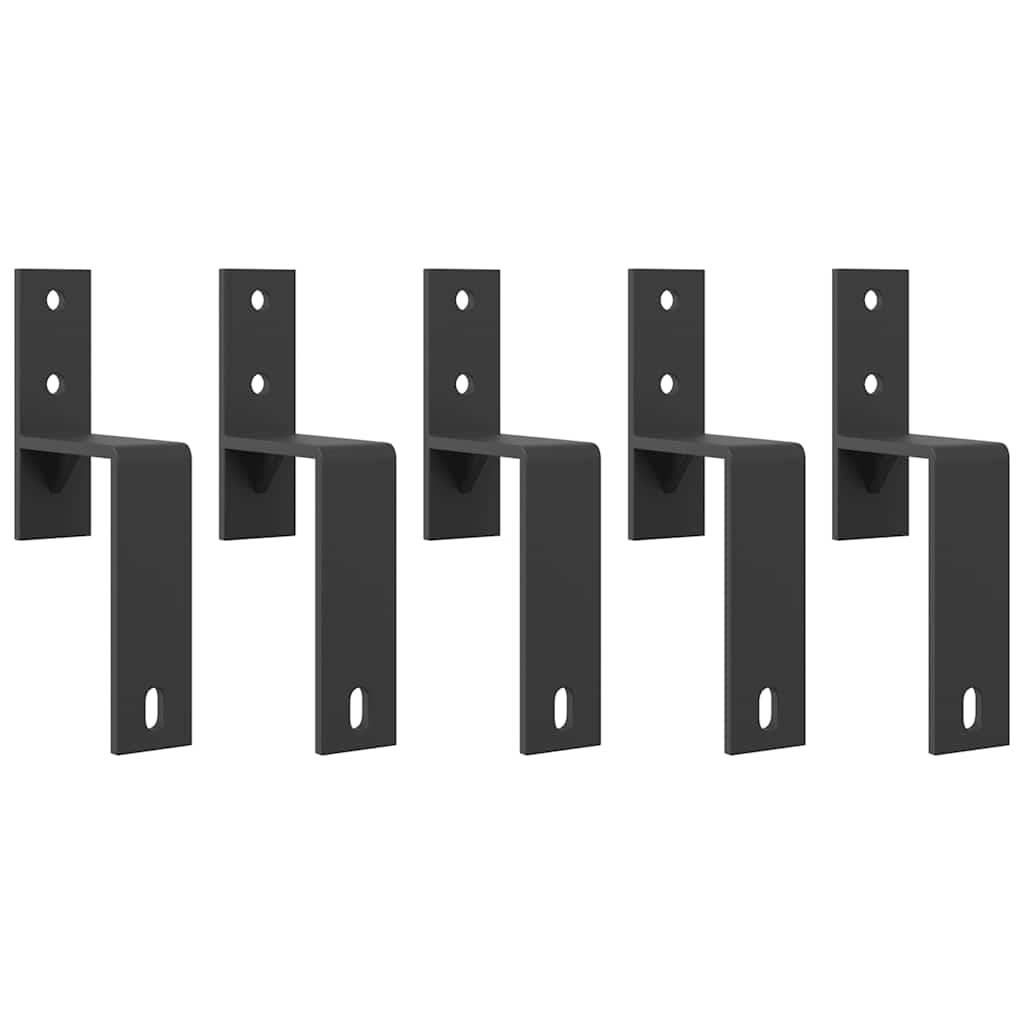 Skinnesæt til skydedør stål sort - 183 cm, 4 - number 4.