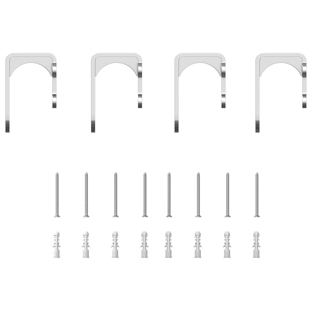 Hardwarekit til skydedør rustfrit stål sølvfarvet - 183 cm, 1, top - number 7.