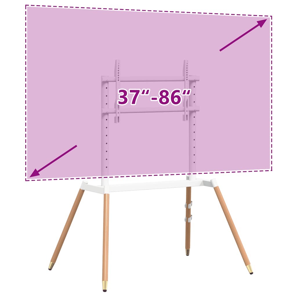 Tv stand per 37-86 "screen max. vesa 400x600 mm 60 kg-brown, 1, con 4 gambe - number 8.