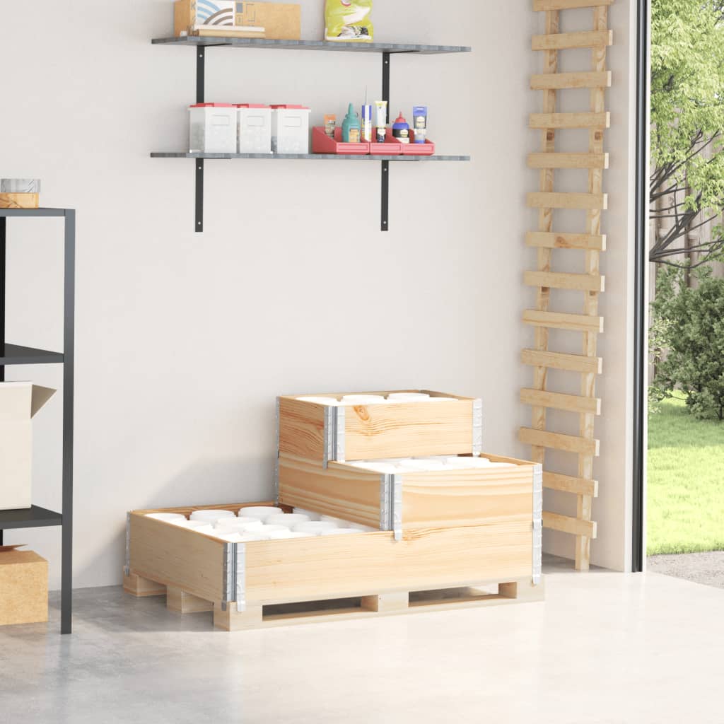 Raised bed 120x80 cm 3 levels solid pine - natural colour, 120 x 80 cm (60 x 40 cm), 1 - number 1.