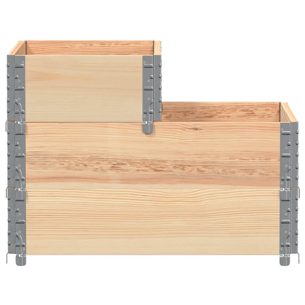Raised bed 120x80 cm 3 levels solid pine - natural colour, 120 x 80 cm (60 x 40 cm), 1 - number 4.