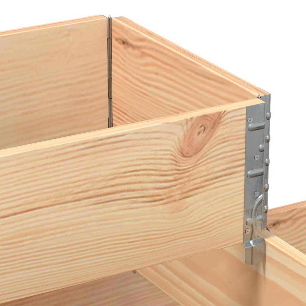 Raised bed 120x80 cm 3 levels solid pine - natural colour, 120 x 80 cm (60 x 40 cm), 1 - number 7.