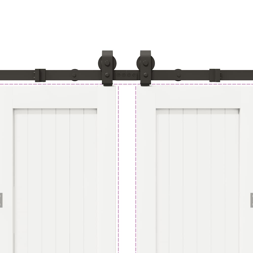 Skinnesæt til skydedør 400 cm stål sort - 200 cm, 1 - number 9.