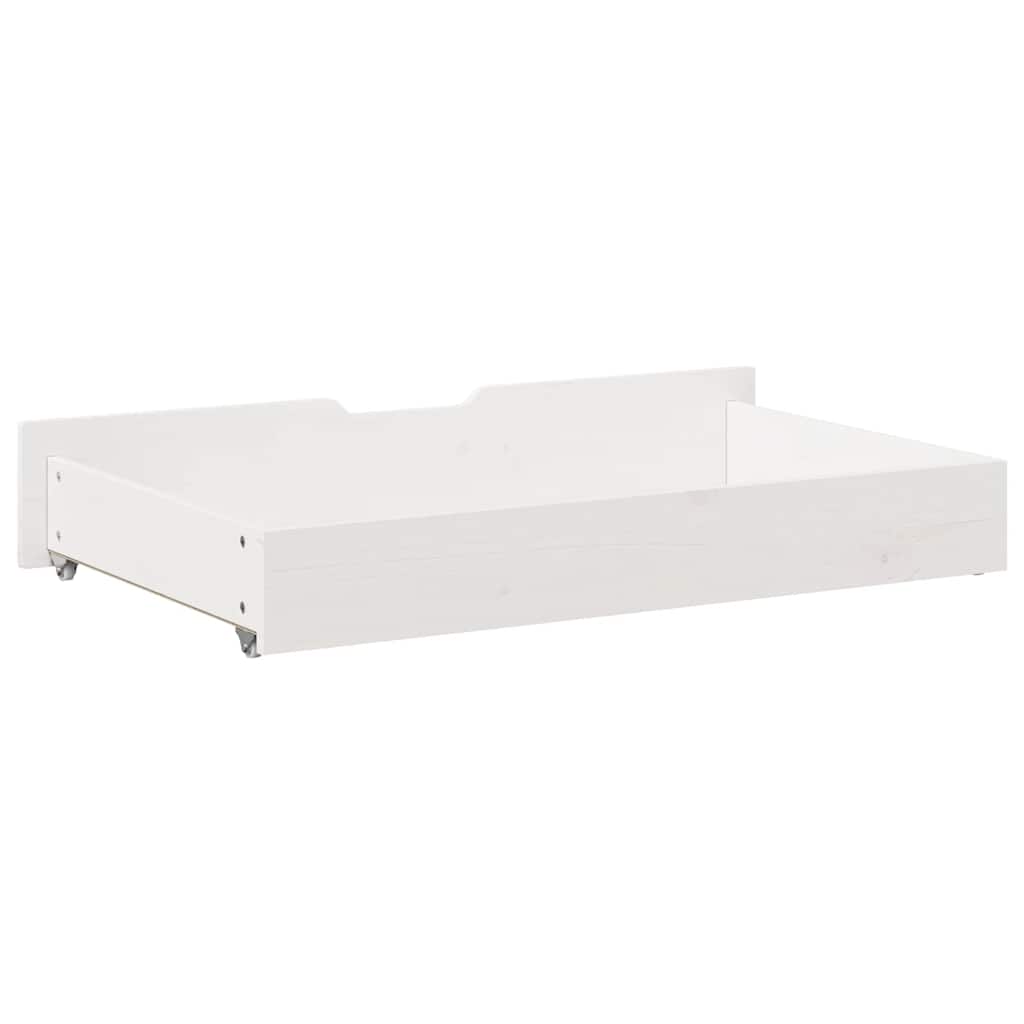 Tiroirs de lit 2 pcs. pin massif - blanc, 95 x 55 x 16 cm, 1 - number 6.