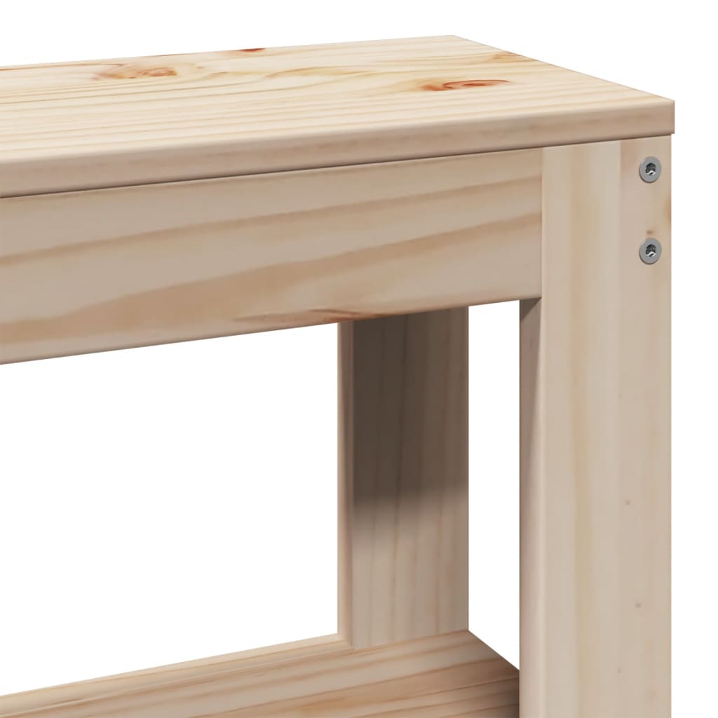 Sengegavl med hyller 90 cm massiv furu - naturlig farge, 96 x 19 x 82 cm, 1 - number 7.