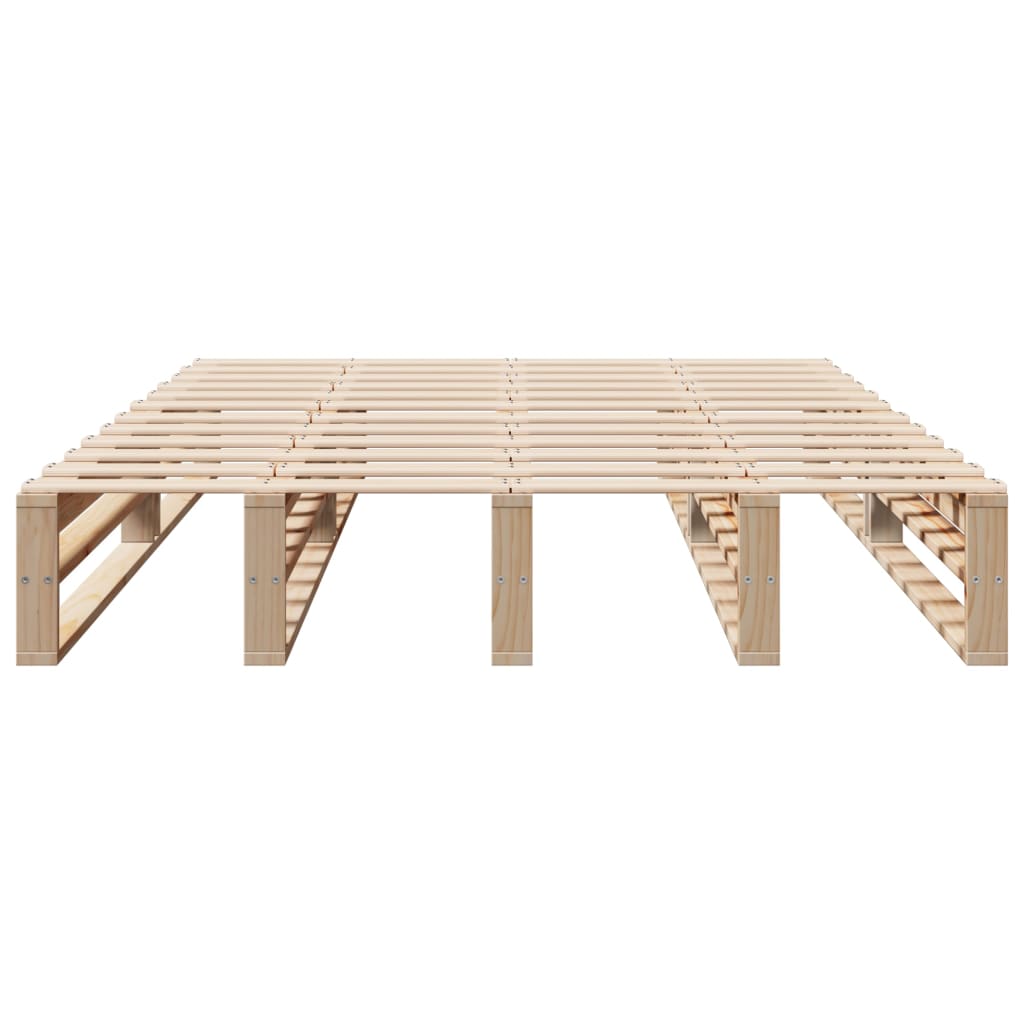 Rama łóżka bez materaca sosna stała - naturalny kolor, 140 x 190 cm - number 4.