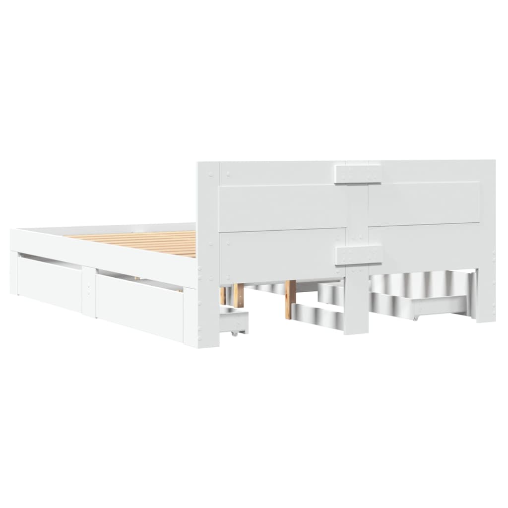 Okvir kreveta s uzglavljem bez madraca - bijelo, 140 x 190 cm - number 7.