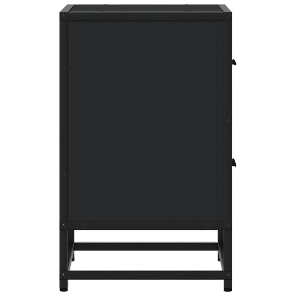 Sengeskabe stk. 40x31x50 cm konstrueret træ - sort, 2 - number 7.