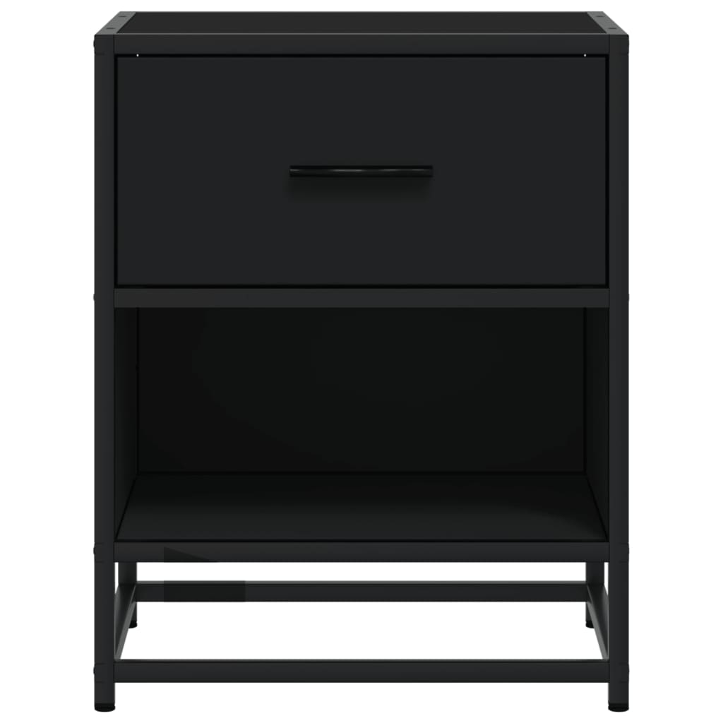 Bedside cabinet 40x31x50 cm engineered wood - black, 1 - number 5.