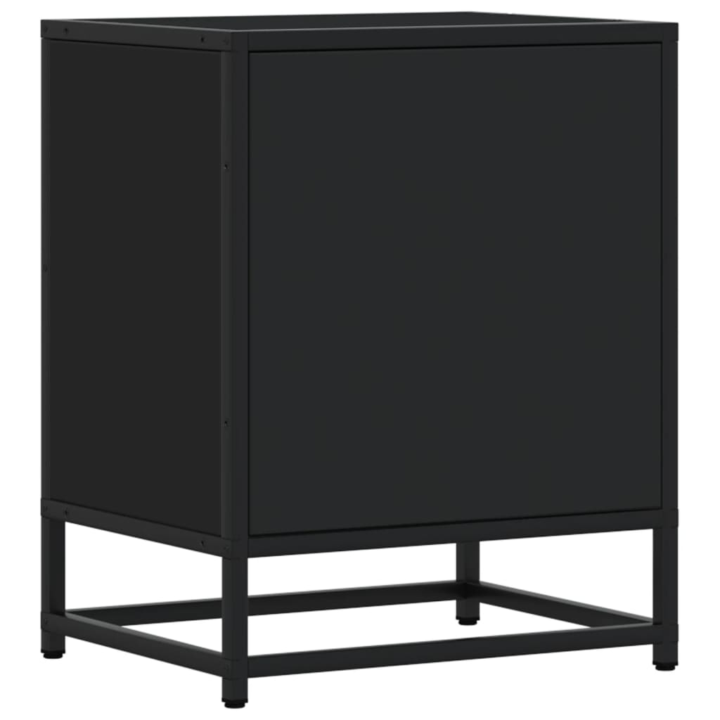 Bedside cabinet 40x31x50 cm engineered wood - black, 1 - number 7.