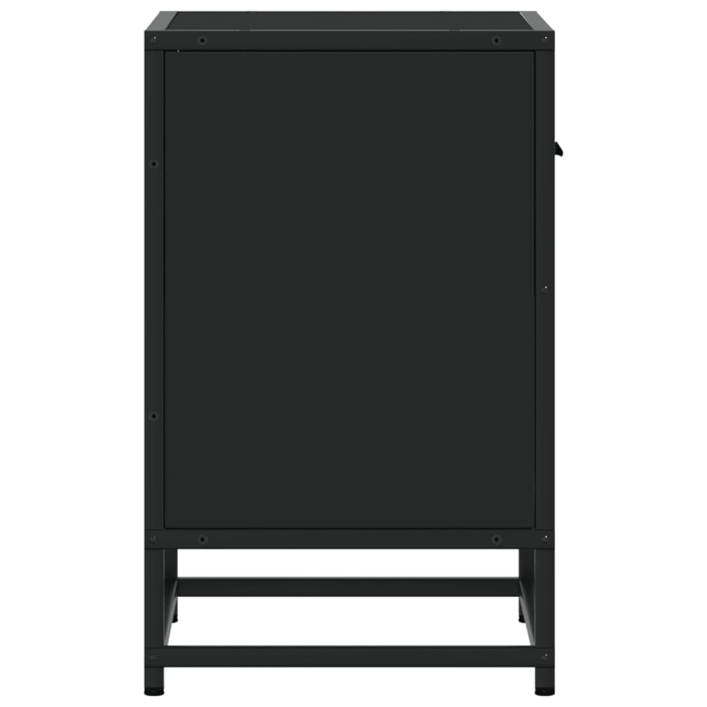 Szafki nocne szt. 40x31x50 cm drewno klejone - czarne, 2 szt. - number 7.