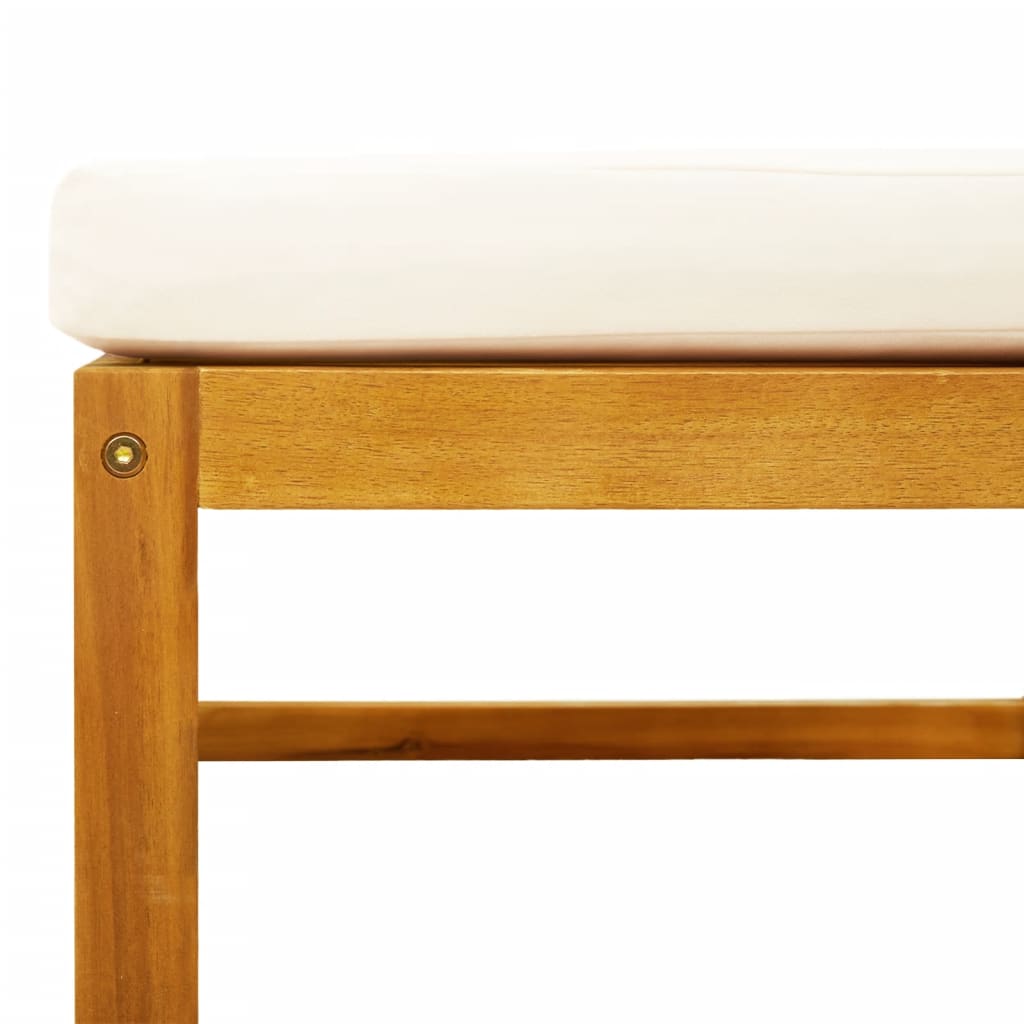 Sofa sett for hage 11 deler med puter massive akasi -trær - beige og kremfarget, 3x hjørnedeler + 5x midtre del + 2x fotskammel + bord, 1 - number 9.