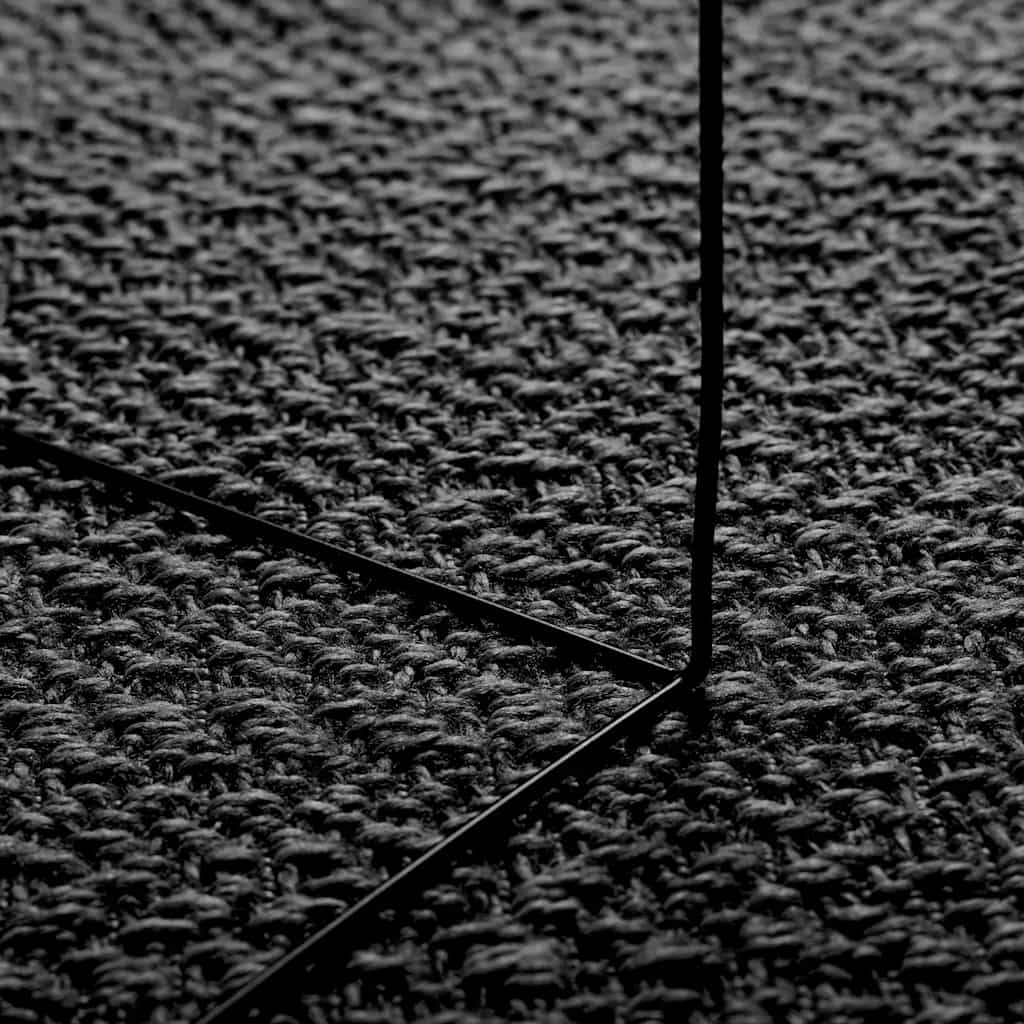 Gulvtæppe zizur jute-look indendørs udendørs - antracitgrå, 100 x 200 cm, rektangulær - number 4.