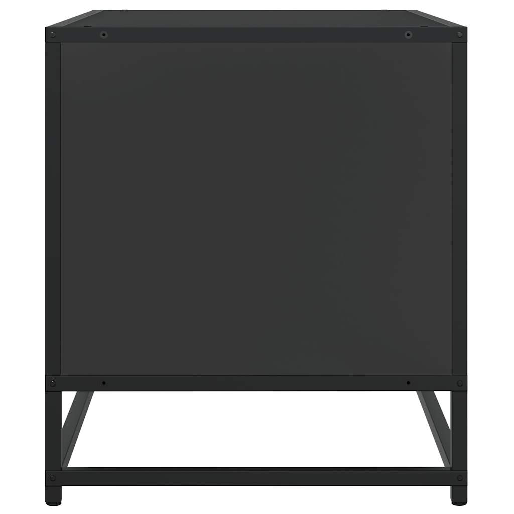 Tv-bord 61x40x46 cm konstrueret træ og metal - sort, 1, 61 cm - number 5.