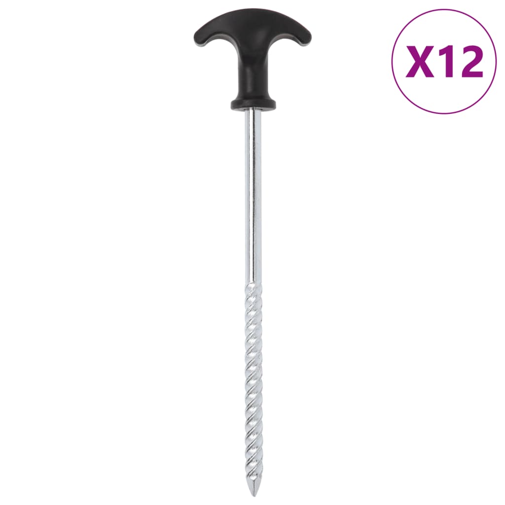 Teltpløkker stk. ø7 mm galvaniseret stål - 20 cm, 12 - number 1.