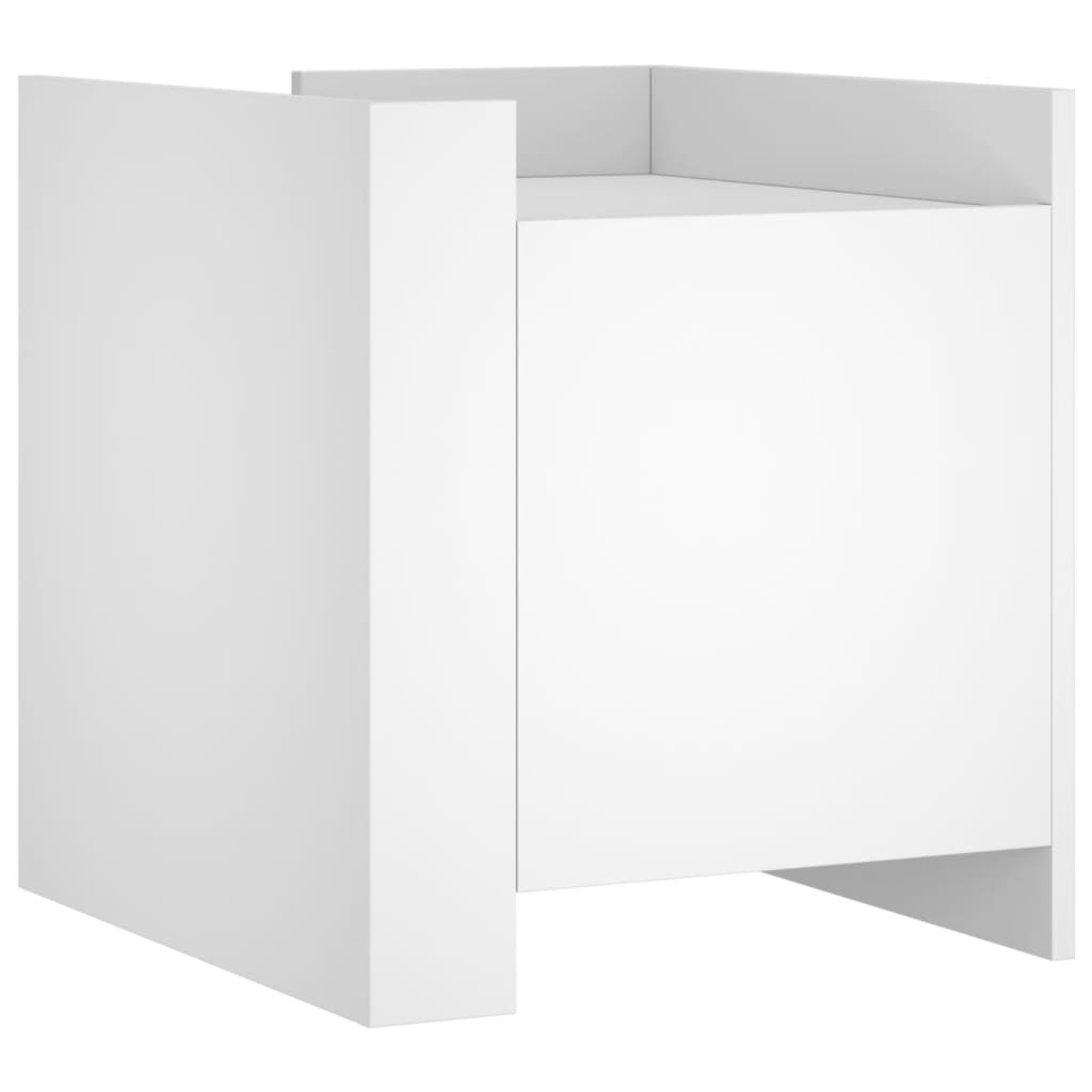 Noćni ormarić 45x50x50 cm konstruirano drvo - bijelo, 1 - number 2.