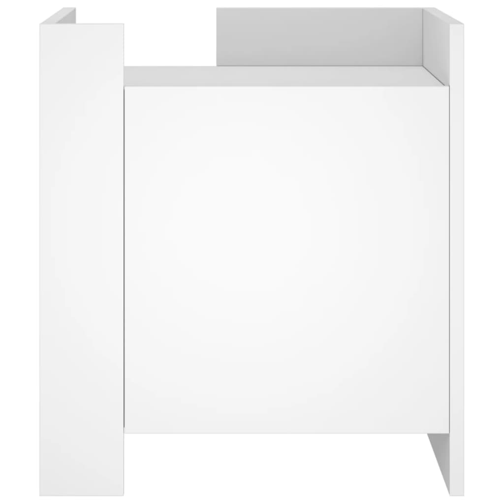 Noćni ormarić 45x50x50 cm konstruirano drvo - bijelo, 1 - number 4.