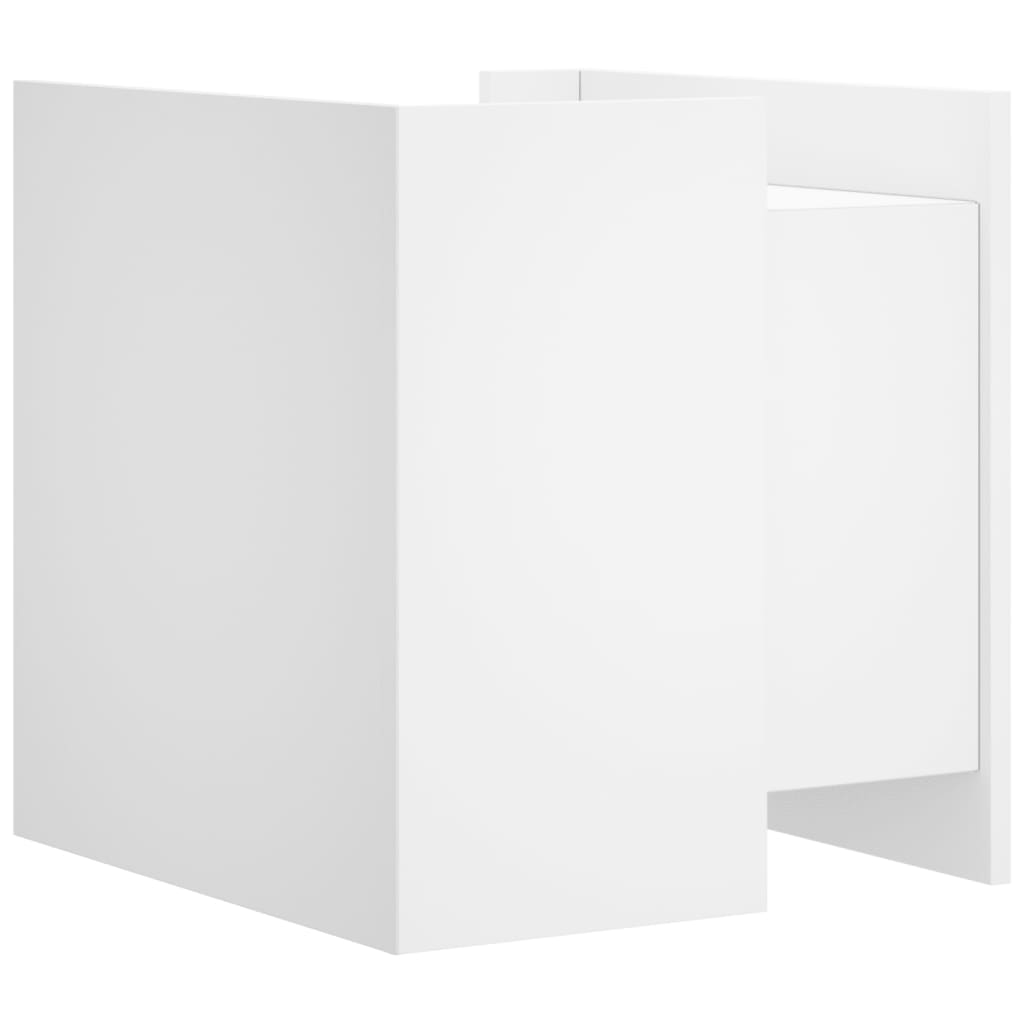 Noćni ormarić 45x50x50 cm konstruirano drvo - bijelo, 1 - number 6.