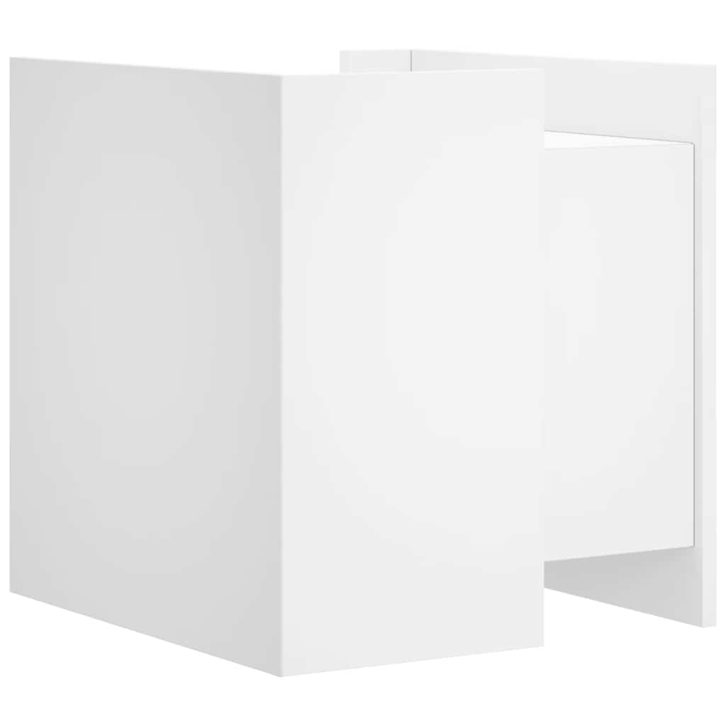 Noćni ormarić 45x50x50 cm konstruirano drvo - bijelo, 1 - number 6.