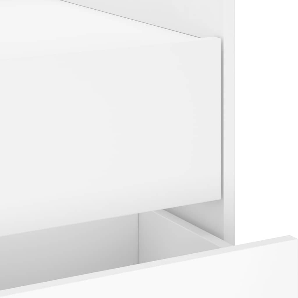 Noćni ormarić 45x50x50 cm konstruirano drvo - bijelo, 1 - number 9.