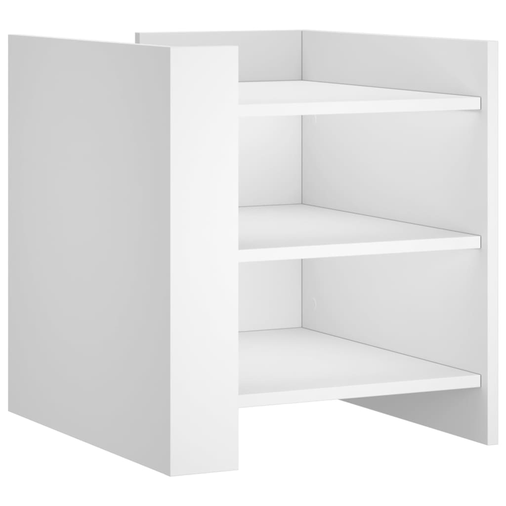 Noćni ormarić 45x50x50 cm izgrađeno drvo - bijelo, 1 - number 2.