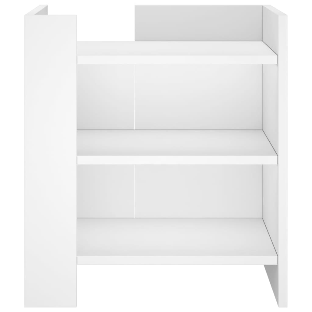 Noćni ormarić 45x50x50 cm izgrađeno drvo - bijelo, 1 - number 4.