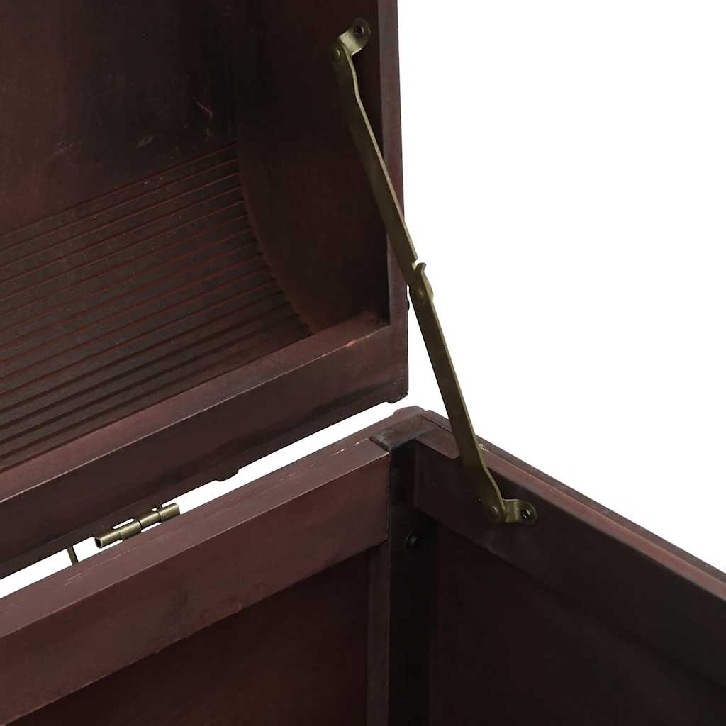 Skattekiste med spænder 90x50x39,5 cm krydsfiner mørkebrun - 90 x 50 x 39.5 cm, 1 - number 9.