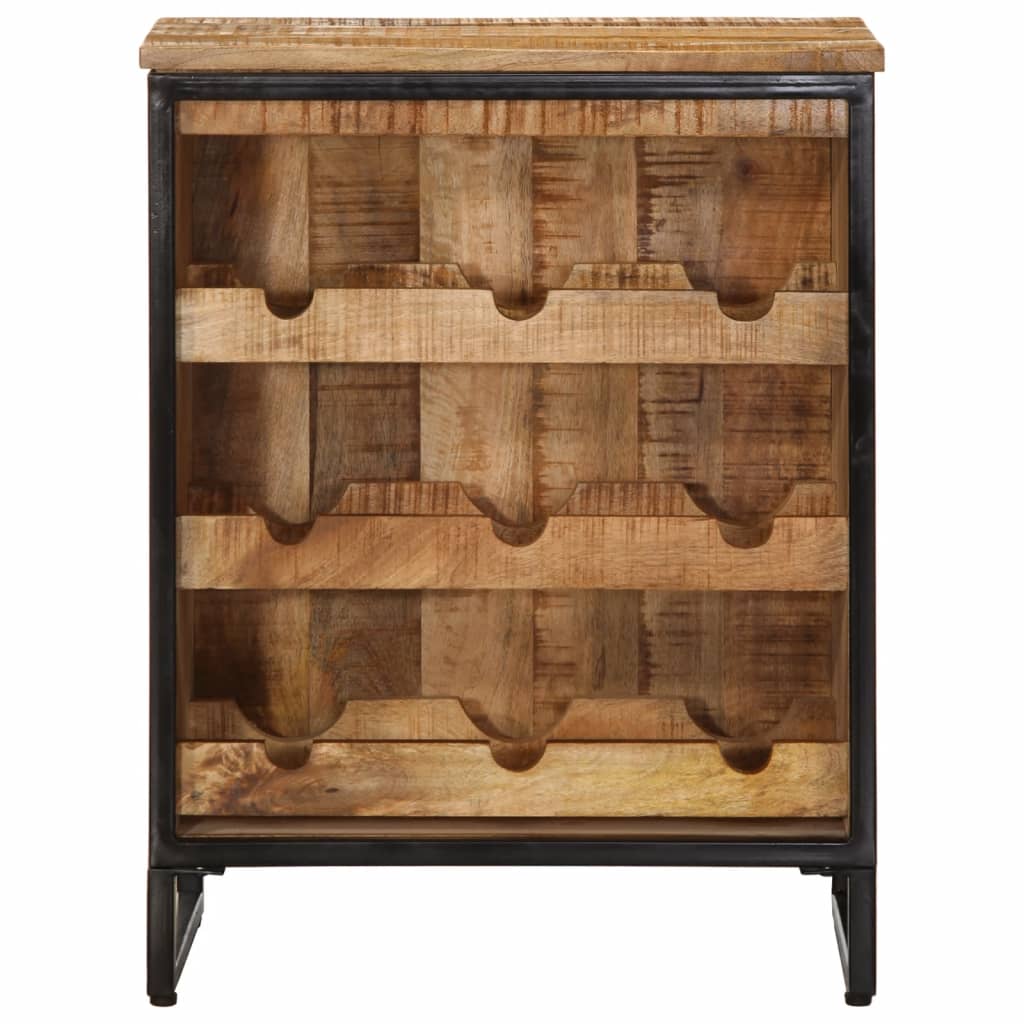 Vinski stalak za 9 boca 55x33x70 cm puno drvo manga - number 2.