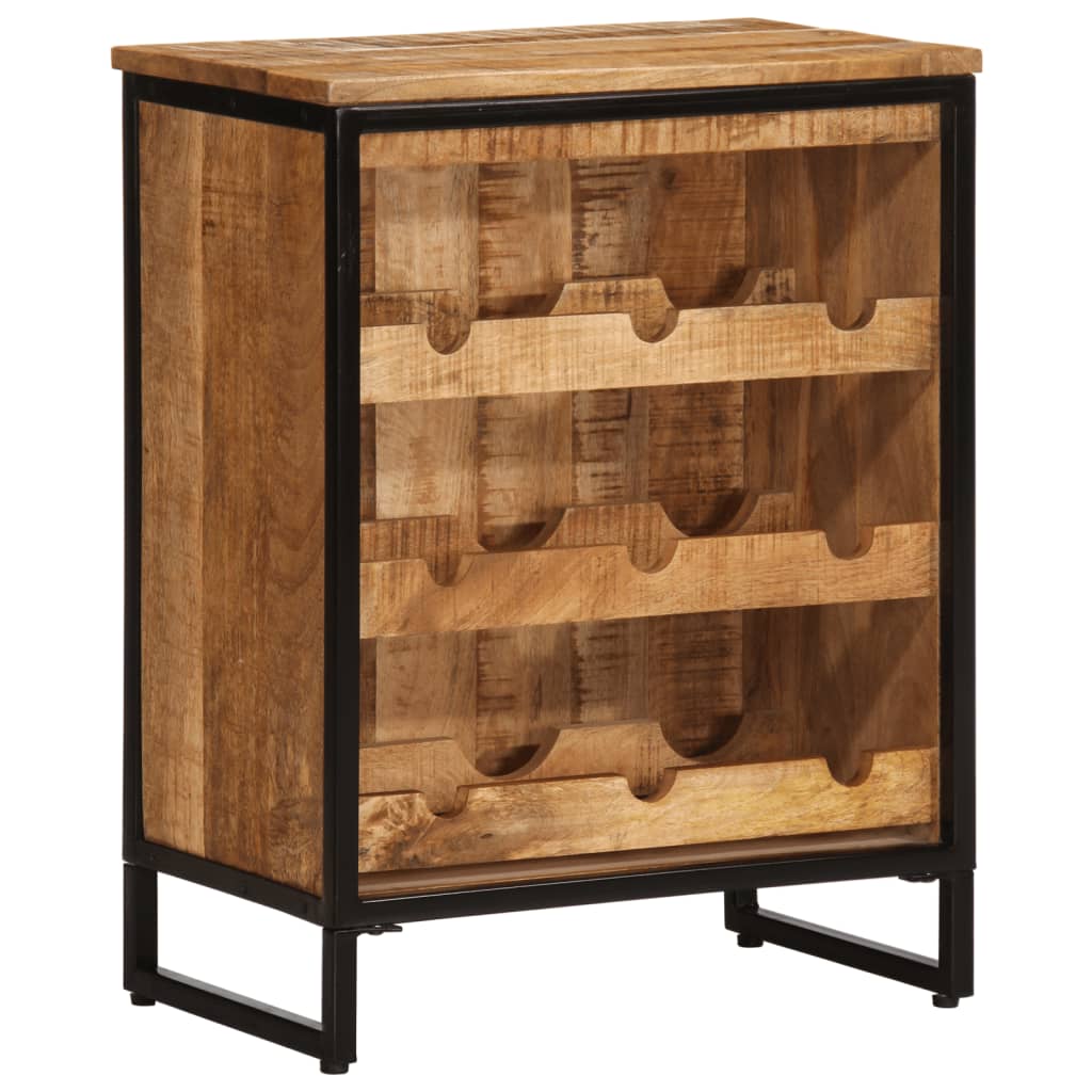 Vinski stalak za 9 boca 55x33x70 cm puno drvo manga - number 10.