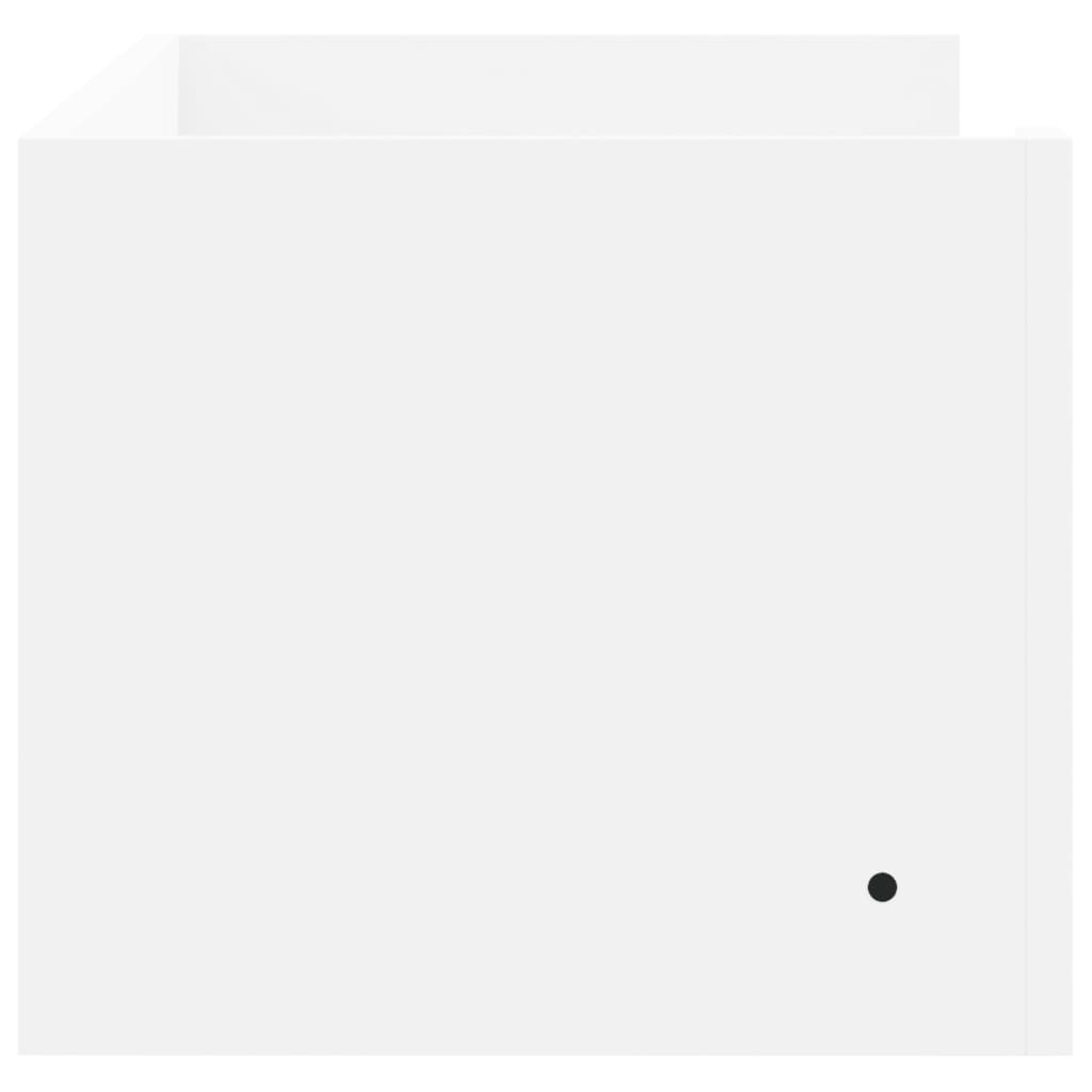 Półka ścienna 100x35x30,5 cm zbudowane drewno - białe, 100 x 35 x 30,5 cm, 1 - number 5.