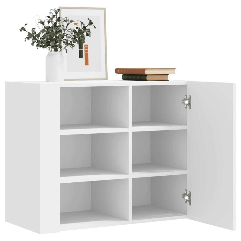 Wall cabinet 75x31x70 cm engineered wood - white, 1 - number 1.