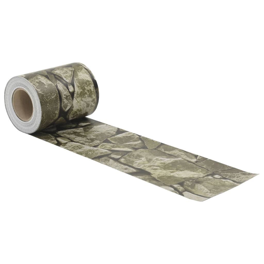 Haveafskærmninger stk. 35x0,19 m pvc stendesign grå - sten, 35 x 0.19 m, 4 - number 4.