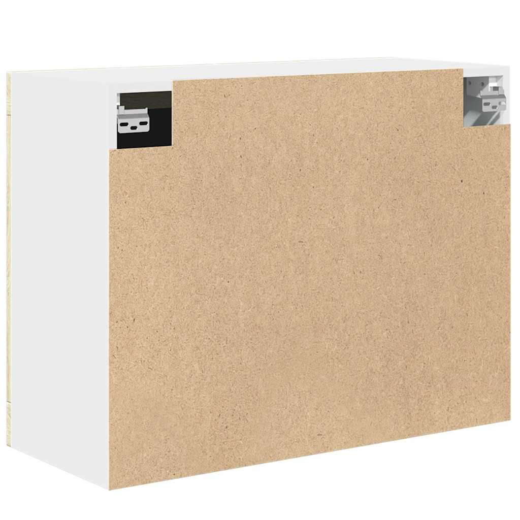 Zidni ormar sa staklenim vratima 80x31x60 cm izrađeno drvo sonoma hrast - number 8.