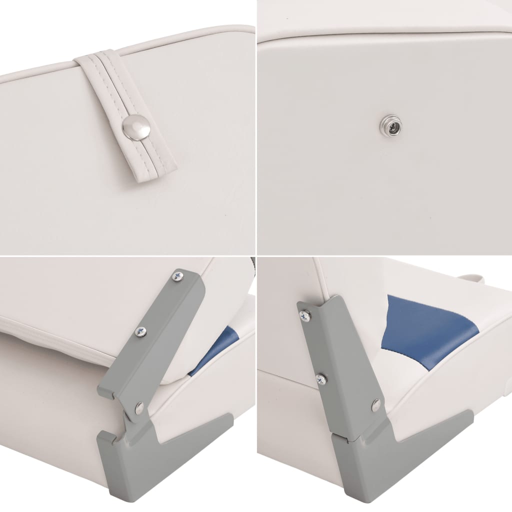 Foldbare bådsæder 2 stk. 44x38x55 cm sort - number 12.