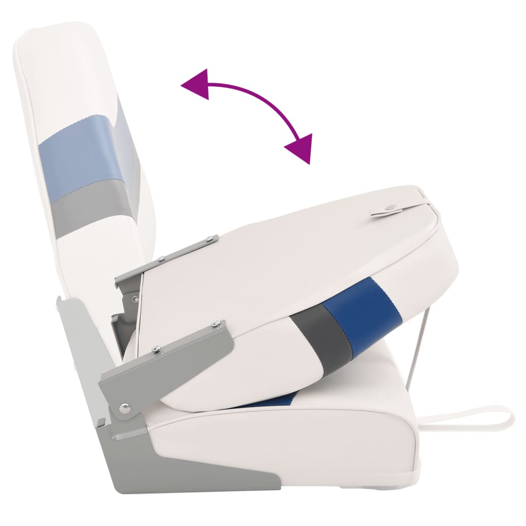 Foldbare bådsæder 2 stk. 44x38x55 cm sort - number 8.