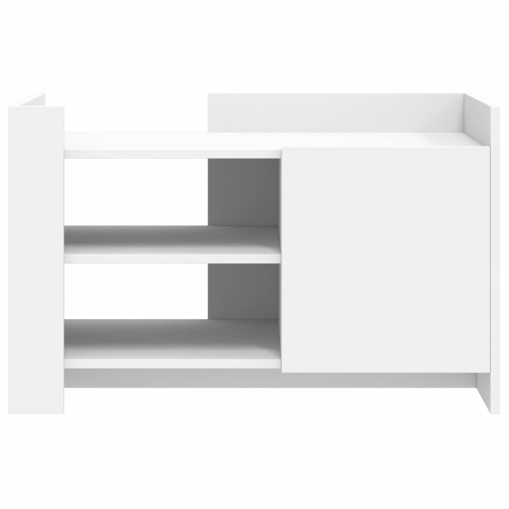 Stolić izrađen od drva - bijeli, 80 x 50 x 50 cm, 1 - number 4.