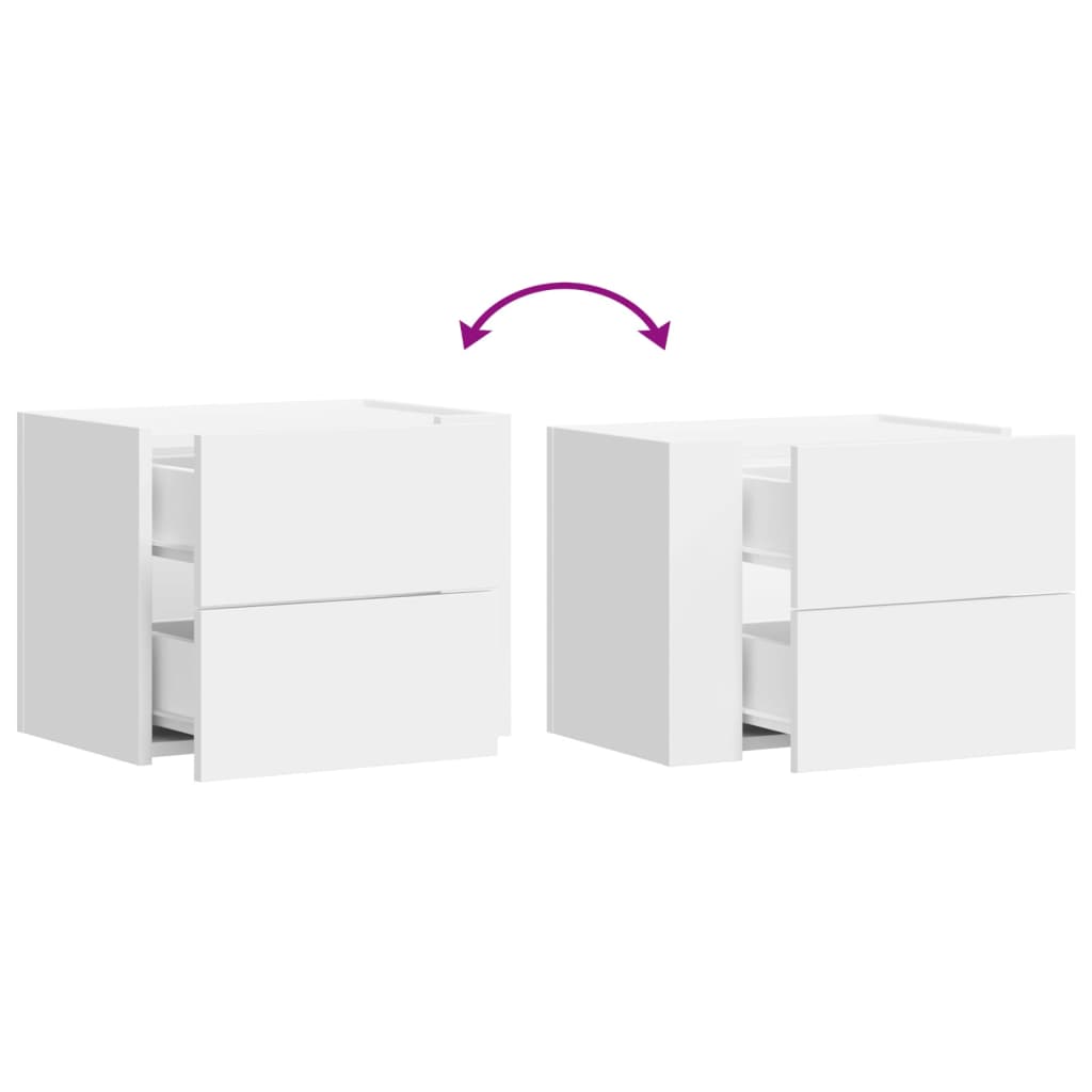 Væghængt sengebord 45x30x35 cm - hvid, 1 - number 8.