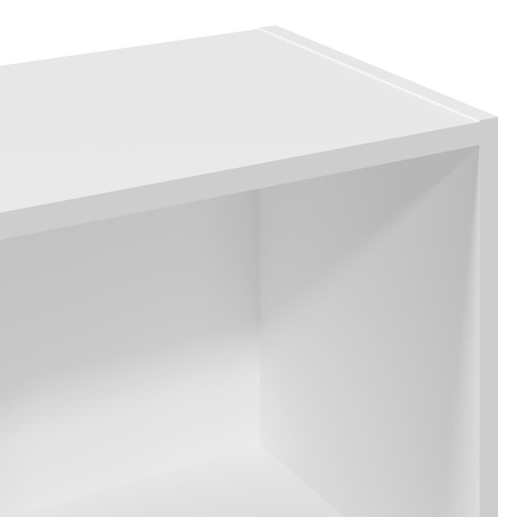 Bokhylle 57x28,5x107,5 cm konstruert tre - hvit, 1, 107,5 cm - number 7.